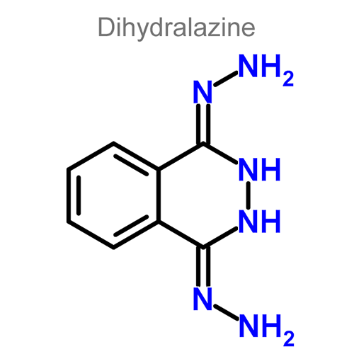 Структурная формула 2 Гидрохлоротиазид + Дигидралазин + Резерпин