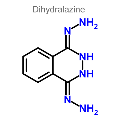 Структурная формула 2 Гидрохлоротиазид + Дигидралазин + Резерпин + [Калия хлорид]
