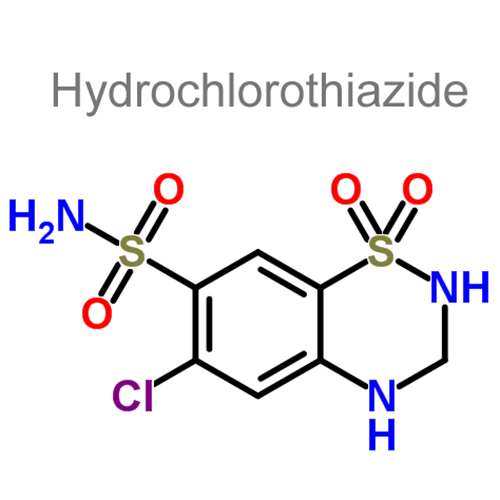 Гидрохлоротиазид + Фозиноприл структурная формула