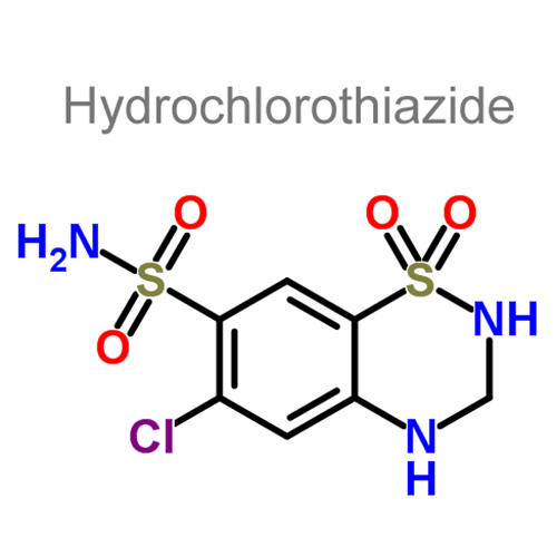 Структурная формула Гидрохлоротиазид + Лизиноприл