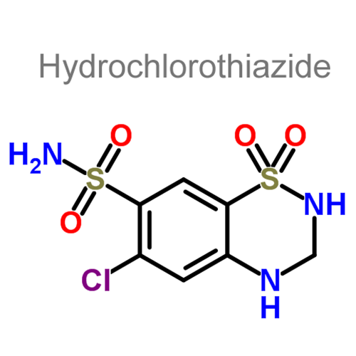 Структурная формула Гидрохлоротиазид + Небиволол