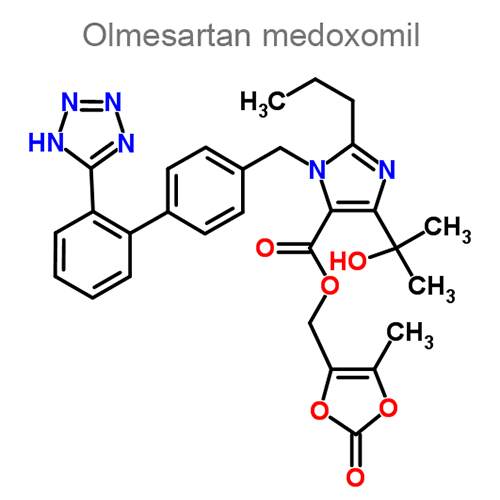 Структурная формула 2 Гидрохлоротиазид + Олмесартана медоксомил