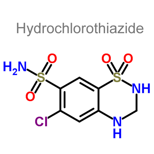 Гидрохлоротиазид + Триамтерен структурная формула