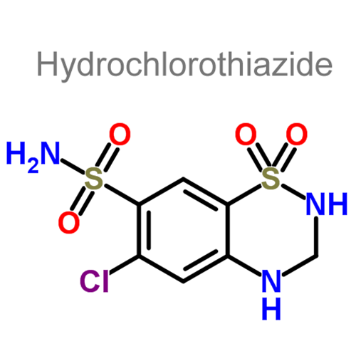 Структурная формула Гидрохлоротиазид + Зофеноприл