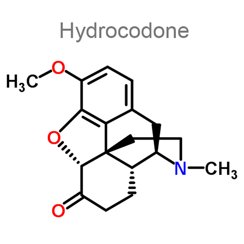 Структурная формула Гидрокодон + Ацетилсалициловая кислота