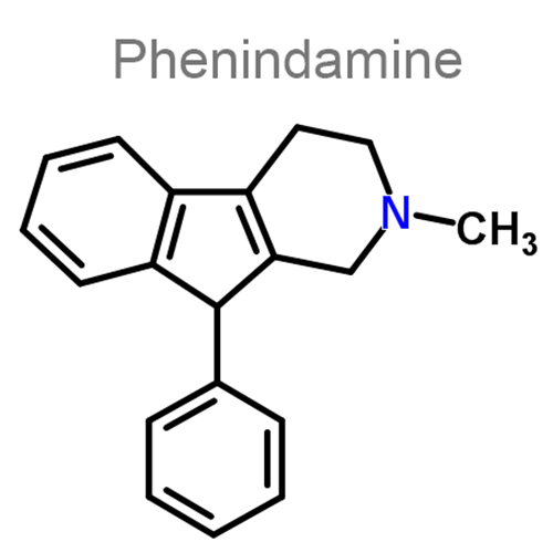 Структурная формула 4 Гидрокодон + Фенилэфрин + Мепирамин + Фениндамин + Аммония хлорид