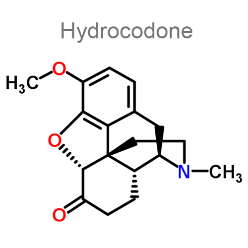 Структурная формула Гидрокодон + Гоматропин
