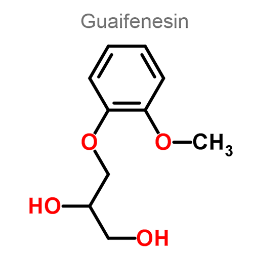 Структурная формула 2 Гидрокодон + Гвайфенезин