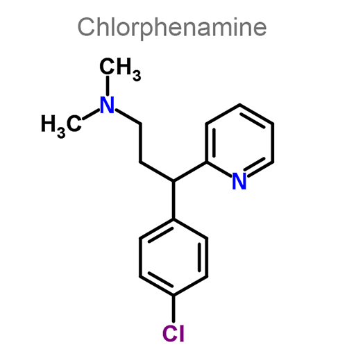 Структурная формула 2 Гидрокодон + Хлорфенамин