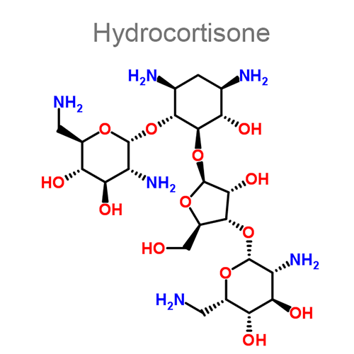 Структурная формула Гидрокортизон + Хлоргексидин