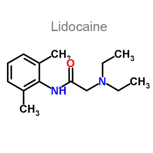 Структурная формула 2 Гидрокортизон + Лидокаин