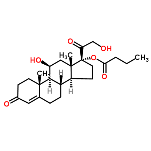 Гидрокортизона 17-бутират структурная формула