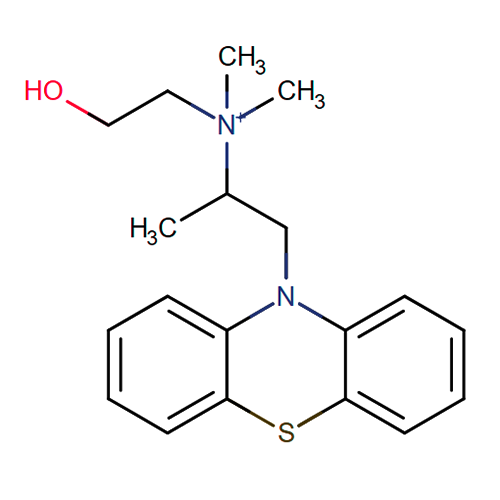 Гидроксиэтилпрометазин структурная формула
