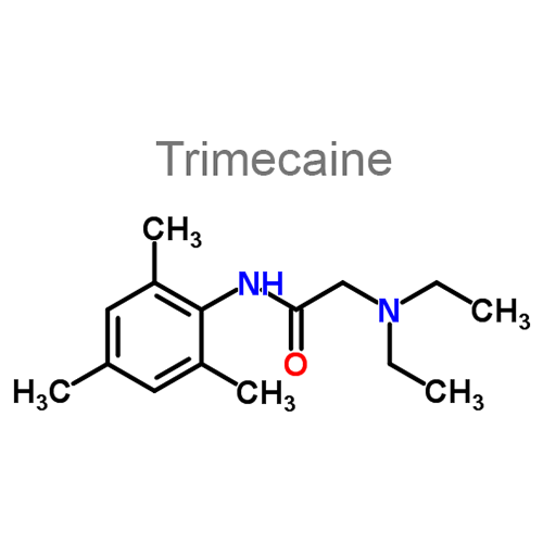 Структурная формула 3 Гидроксиметилхиноксалиндиоксид + Диоксометилтетрагидропиримидин + Тримекаин
