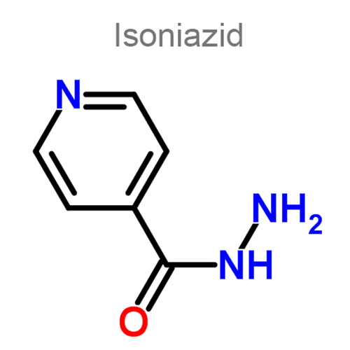 Структурная формула 2 Гидроксиметилхиноксалиндиоксид + Изониазид