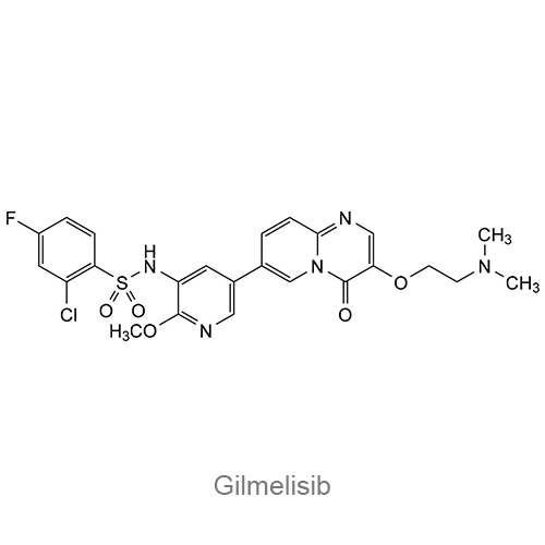 Структурная формула Гилмелисиб