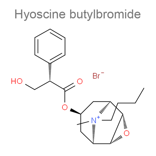 Структурная формула Гиосцина бутилбромид + Парацетамол + [Лидокаин]