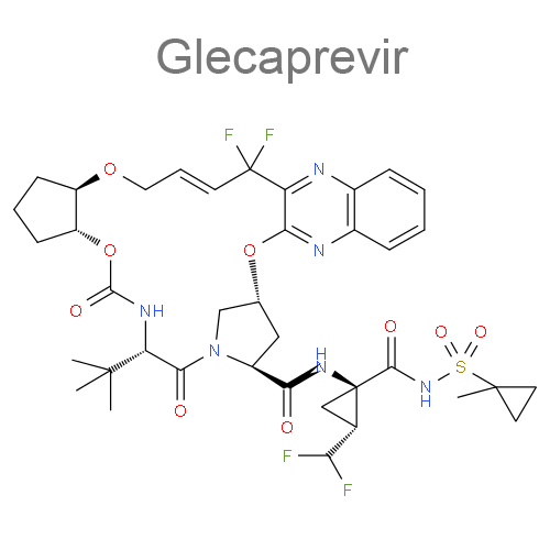 Структурная формула Глекапревир + Пибрентасвир