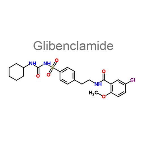 Глибенкламид + Метформин структурная формула