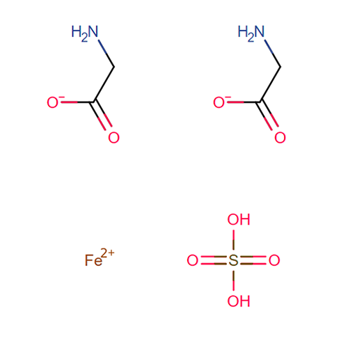 Структурная формула Глицин сульфата железа