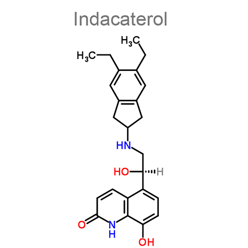 Структурная формула 2 Гликопиррония бромид + Индакатерол