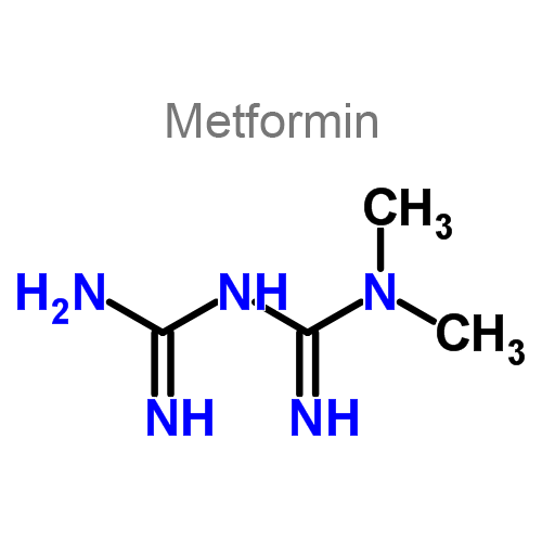 Структурная формула 2 Глимепирид + Метформин