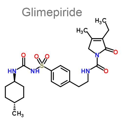 Структурная формула Глимепирид + Метформин