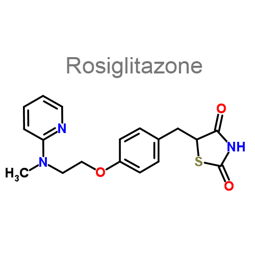 Структурная формула 2 Глимепирид + Росиглитазон