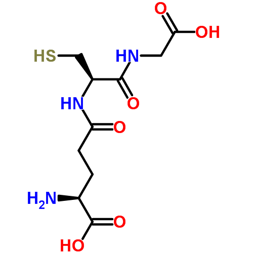 Глутатион структурная формула