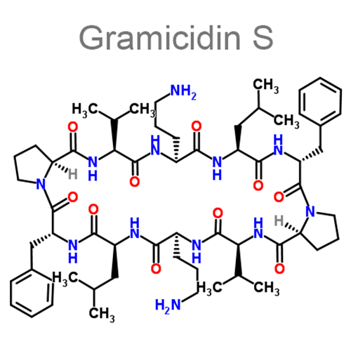Грамицидин С + Дексаметазон + Фрамицетин структурная формула