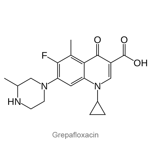 Структурная формула Грепафлоксацин