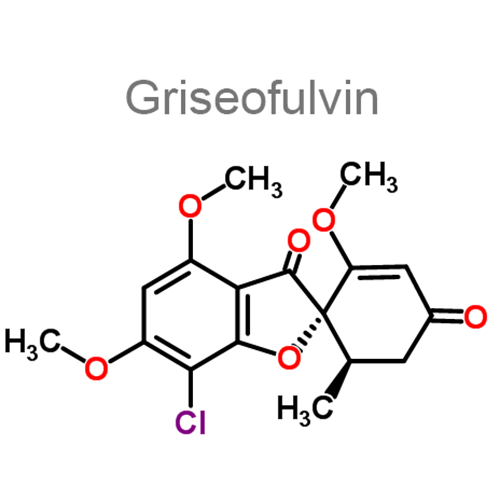 Гризеофульвин + Салициловая кислота структурная формула