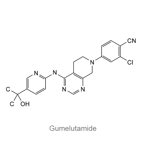 Структурная формула Гумелутамид