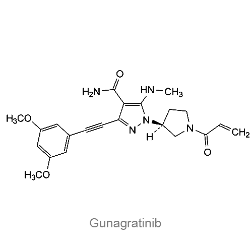 Структурная формула Гунагратиниб
