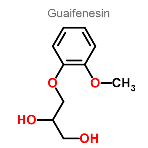 Гвайфенезин + Декстрометорфан структурная формула