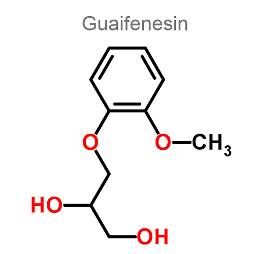 Структурная формула Гвайфенезин + Псевдоэфедрин + Кодеин