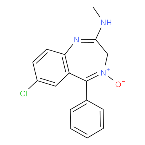 Структурная формула Хлордиазепоксид