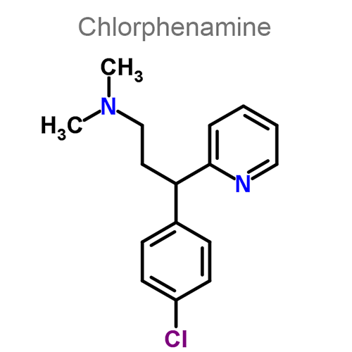 Структурная формула Хлорфенамин + Фенилэфрин + Фенилпропаноламин