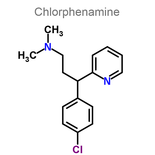 Структурная формула Хлорфенамин + Фенилэфрин + Гиосцина метобромид