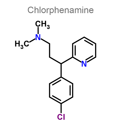 Структурная формула Хлорфенамин + Фенилпропаноламин