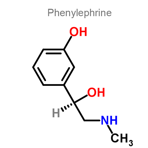 Структурная формула 4 Хлорфенамин + Фенилтолоксамин + Фенилпропаноламин + Фенилэфрин