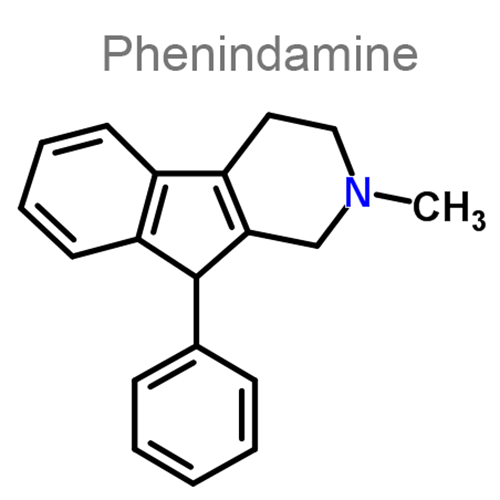 Структурная формула 2 Хлорфенамин + Фениндамин + Фенилпропаноламин