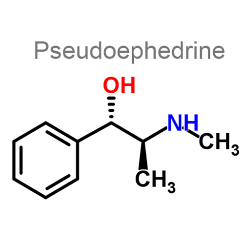 Структурная формула 2 Хлорфенамин + Псевдоэфедрин
