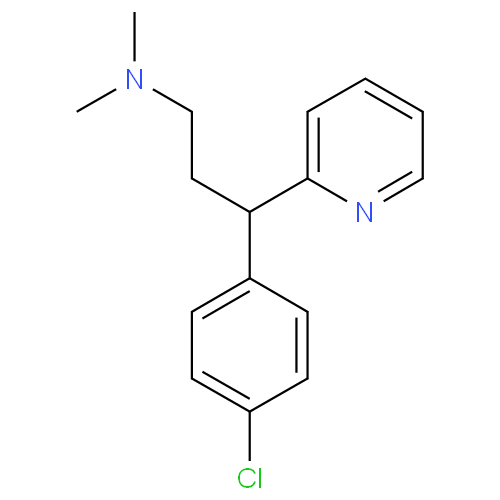 Структурная формула Хлорфенамин