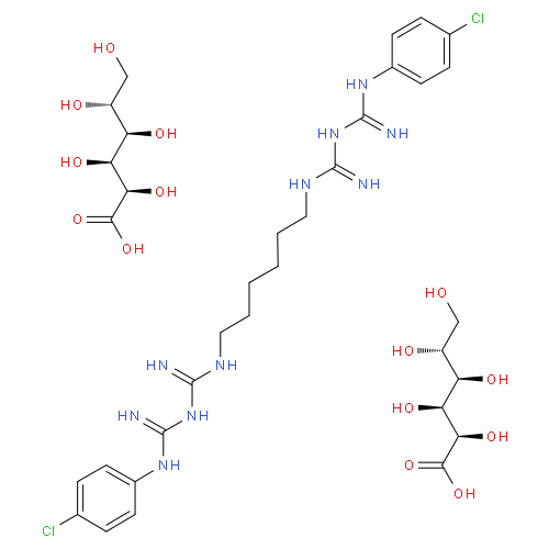 Структурная формула Хлоргексидина биглюконат