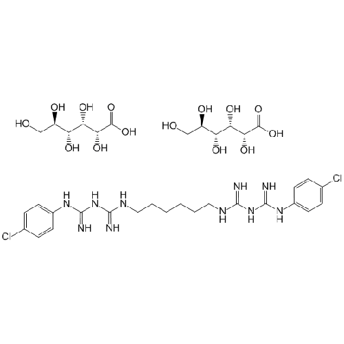 Структурная формула Хлоргексидина глюконат