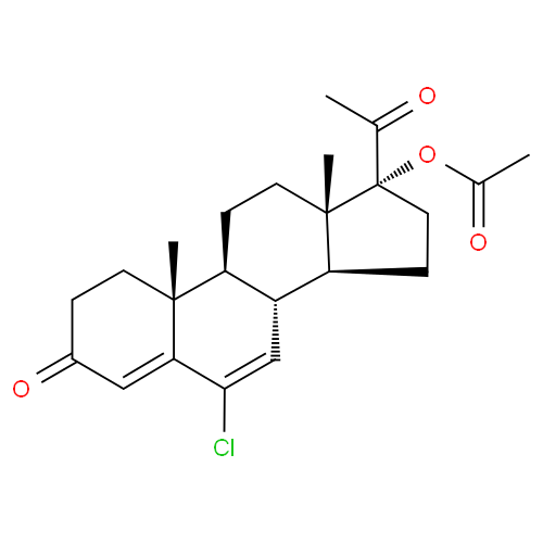 Хлормадинона ацетат структурная формула
