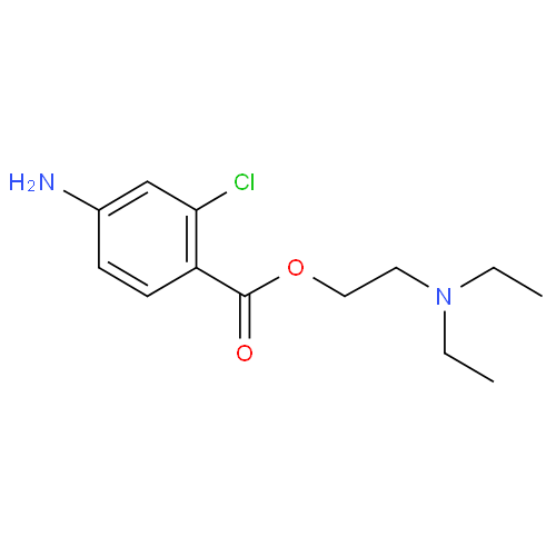 Структурная формула Хлоропрокаин