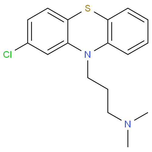 Структурная формула Хлорпромазин