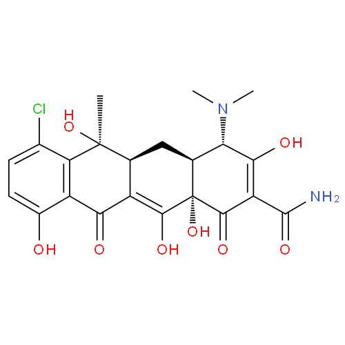 Хлортетрациклин структурная формула